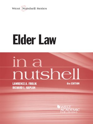 cover image of Elder Law in a Nutshell